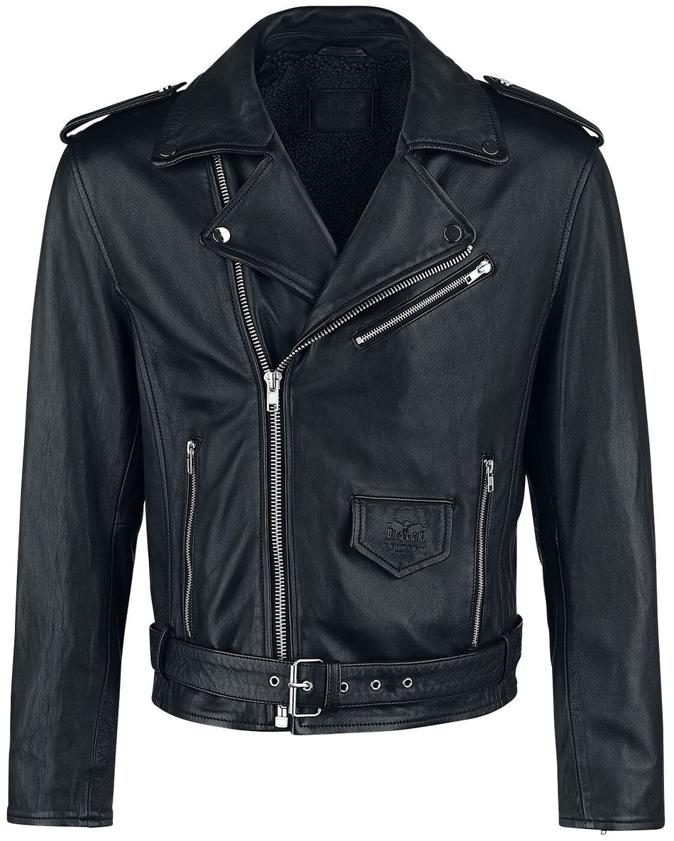 Veste en cuir  de Black Premium by EMP - The Road Crew - M à XXL - pour Homme - noir - Black Premium by EMP
