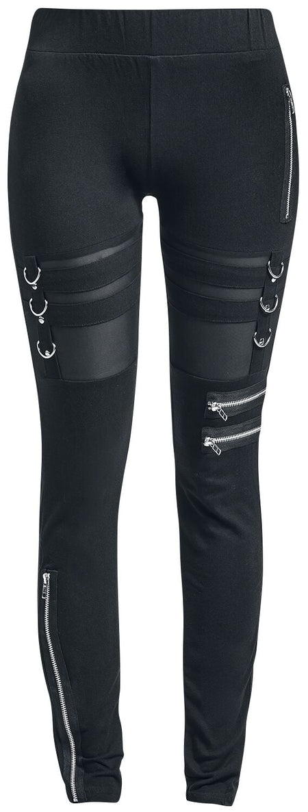 Legging Gothic de Chemical Black - Legging Inka - S à XXL - pour Femme - noir - Chemical Black