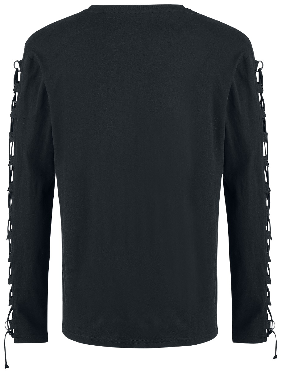 T-shirt manches longues Gothic de Gothicana by EMP - Cut The Cord - S à XXL - pour Homme - noir - Gothicana by EMP - View 2