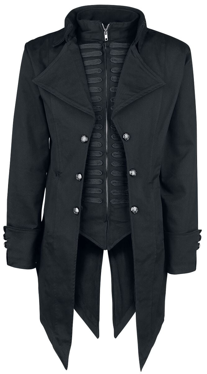 Manteau militaire Gothic de Poizen Industries - Veste Barnes - S à XXL - pour Homme - noir - Poizen Industries