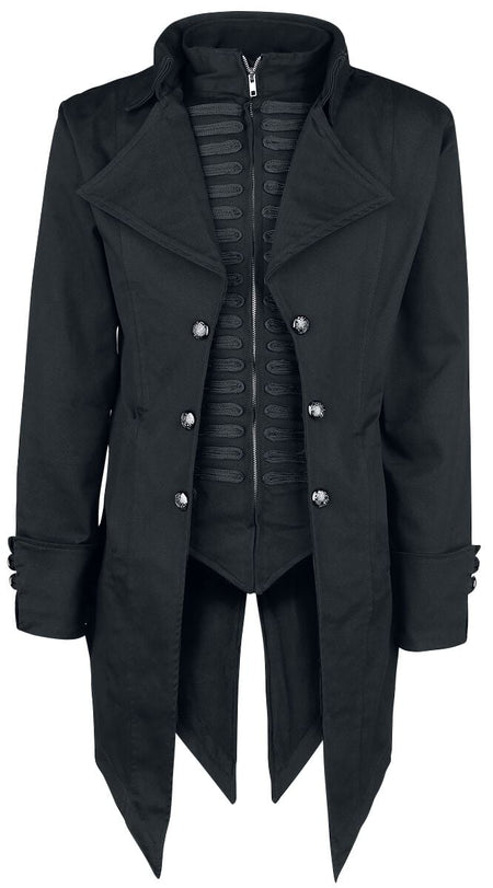 Manteau militaire Gothic de Poizen Industries - Veste Barnes - S à XXL - pour Homme - noir - Poizen Industries