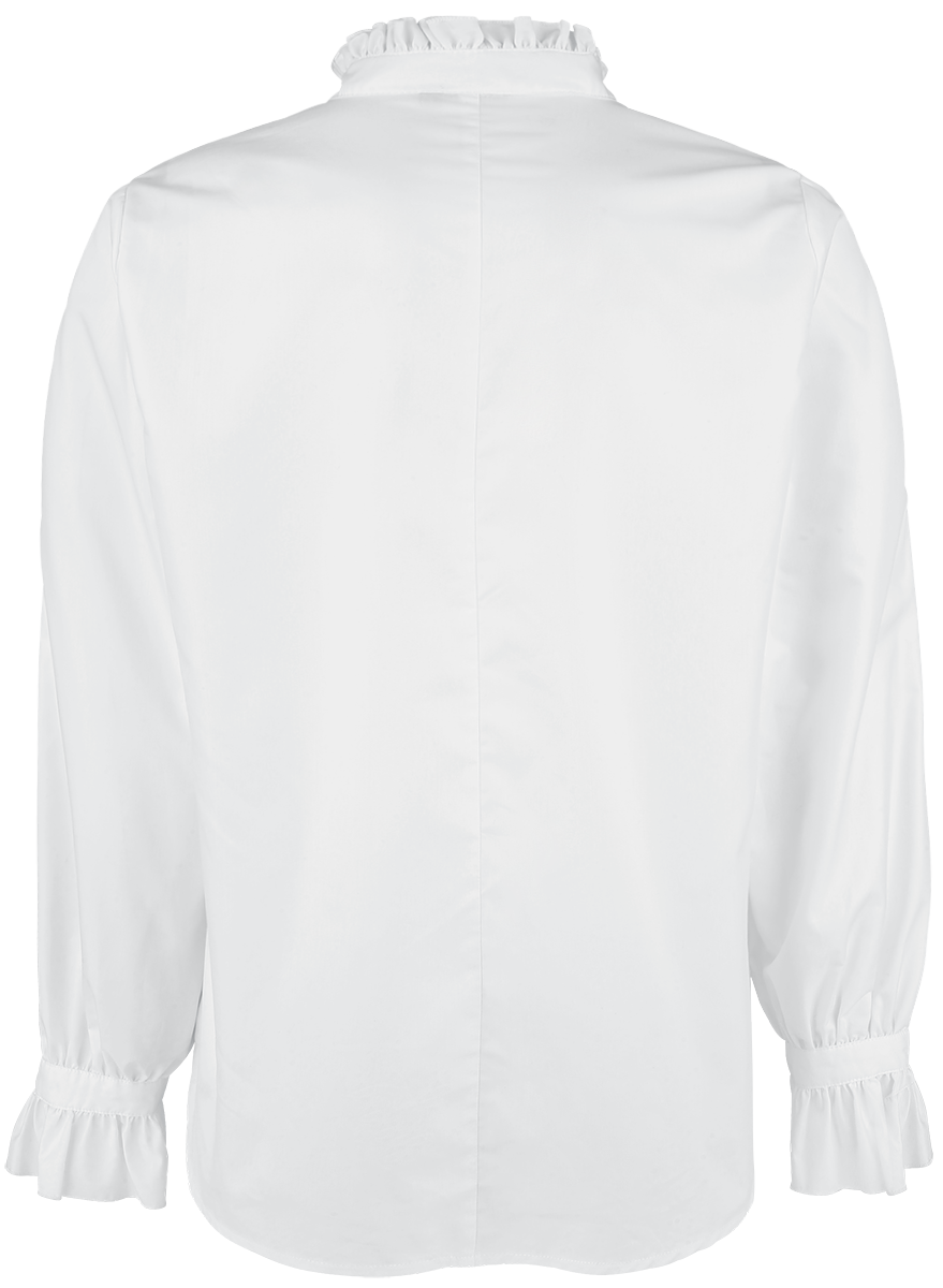 Chemise manches longues Gothic de Banned Alternative - Chemise à fronces et à laçage - S à XXL - pour Homme - blanc - Banned Alternative - View 2