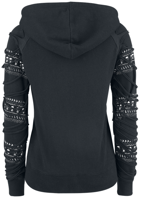 Sweat-shirt zippé à capuche  de Rock Rebel by EMP - Freaking Out Loud - S à XXL - pour Femme - noir - Rock Rebel by EMP - View 2