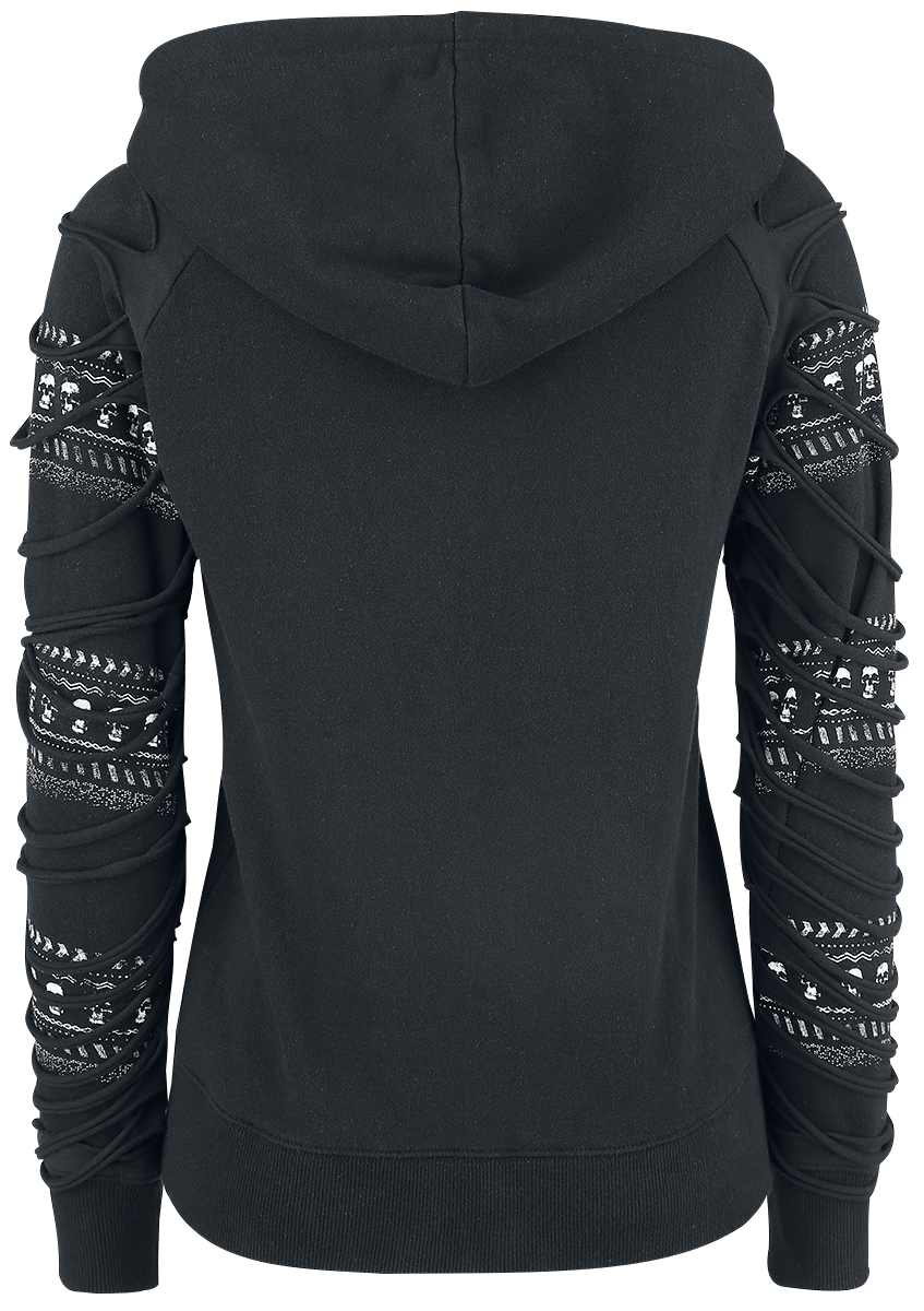 Sweat-shirt zippé à capuche  de Rock Rebel by EMP - Freaking Out Loud - S à XXL - pour Femme - noir - Rock Rebel by EMP - View 2