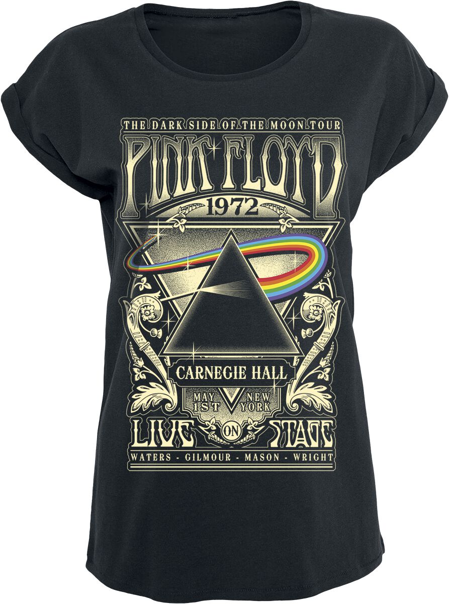 T-Shirt Manches courtes  de Pink Floyd - The Dark Side Of The Moon - Live On Stage 1972 - S à 5XL - pour Femme - noir - Pink Floyd