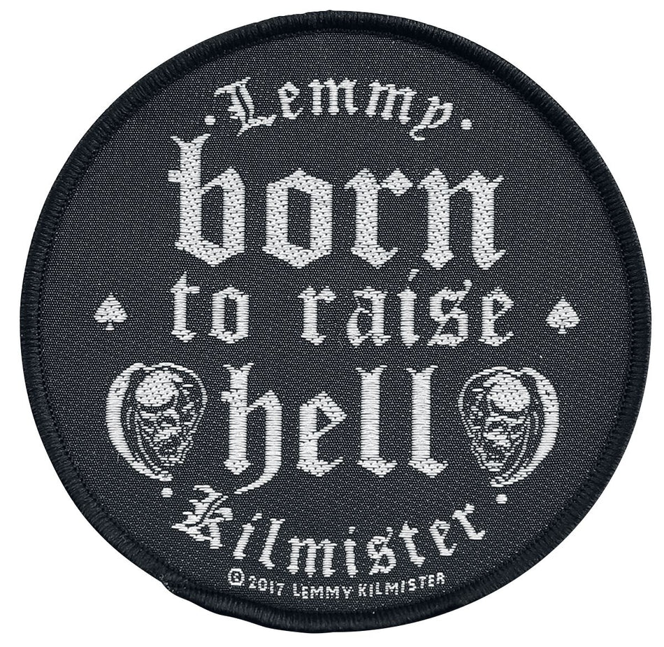 Patch  de Motörhead - Lemmy Kilmister - Born to raise hell - pour Unisexe - noir/blanc - Motörhead