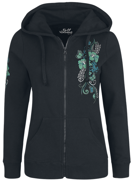 Sweat-shirt zippé à capuche  de Full Volume by EMP - Freaking Out Loud - S à XXL - pour Femme - noir - Full Volume by EMP - View 2