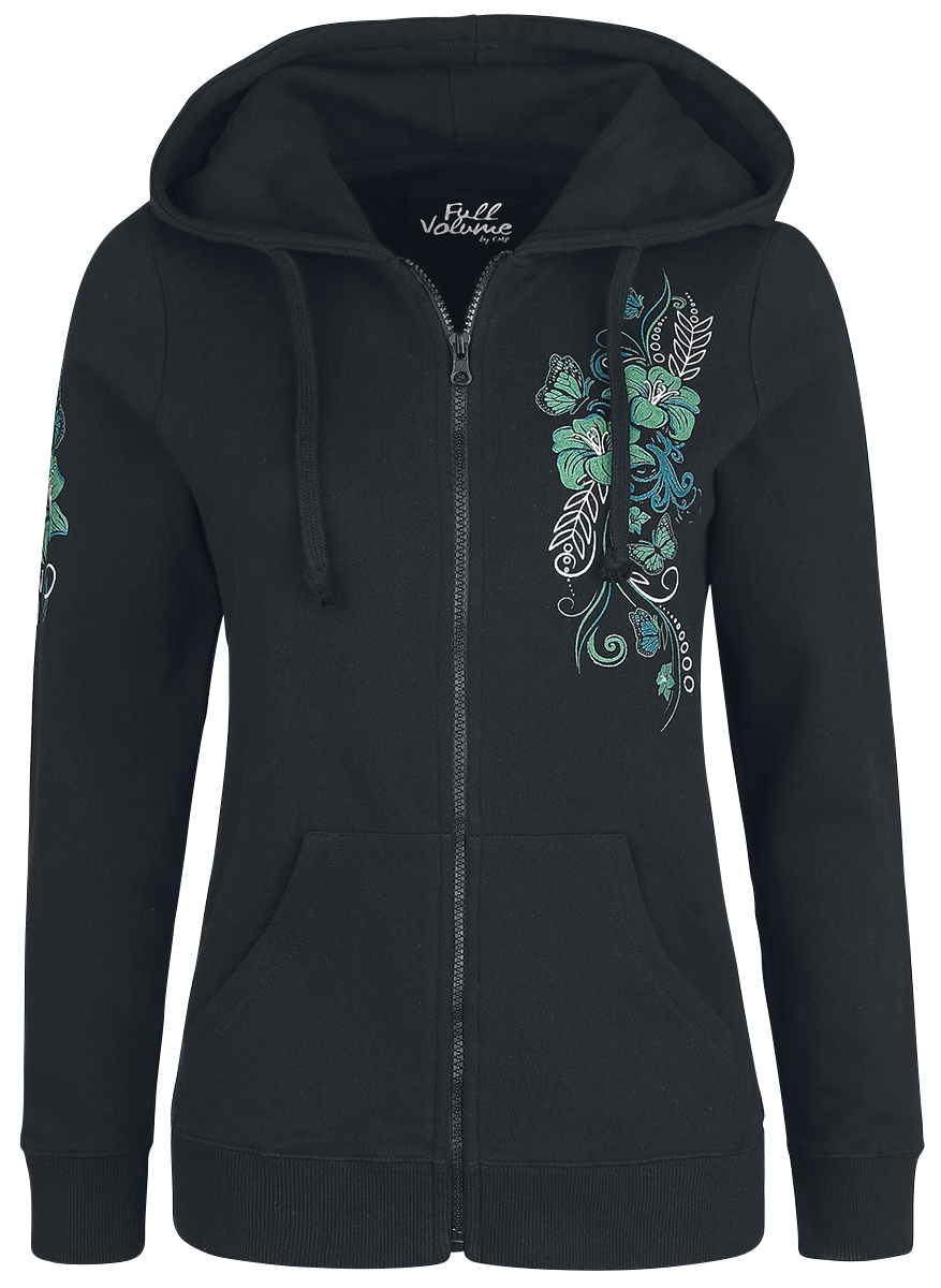 Sweat-shirt zippé à capuche  de Full Volume by EMP - Freaking Out Loud - S à XXL - pour Femme - noir - Full Volume by EMP - View 2