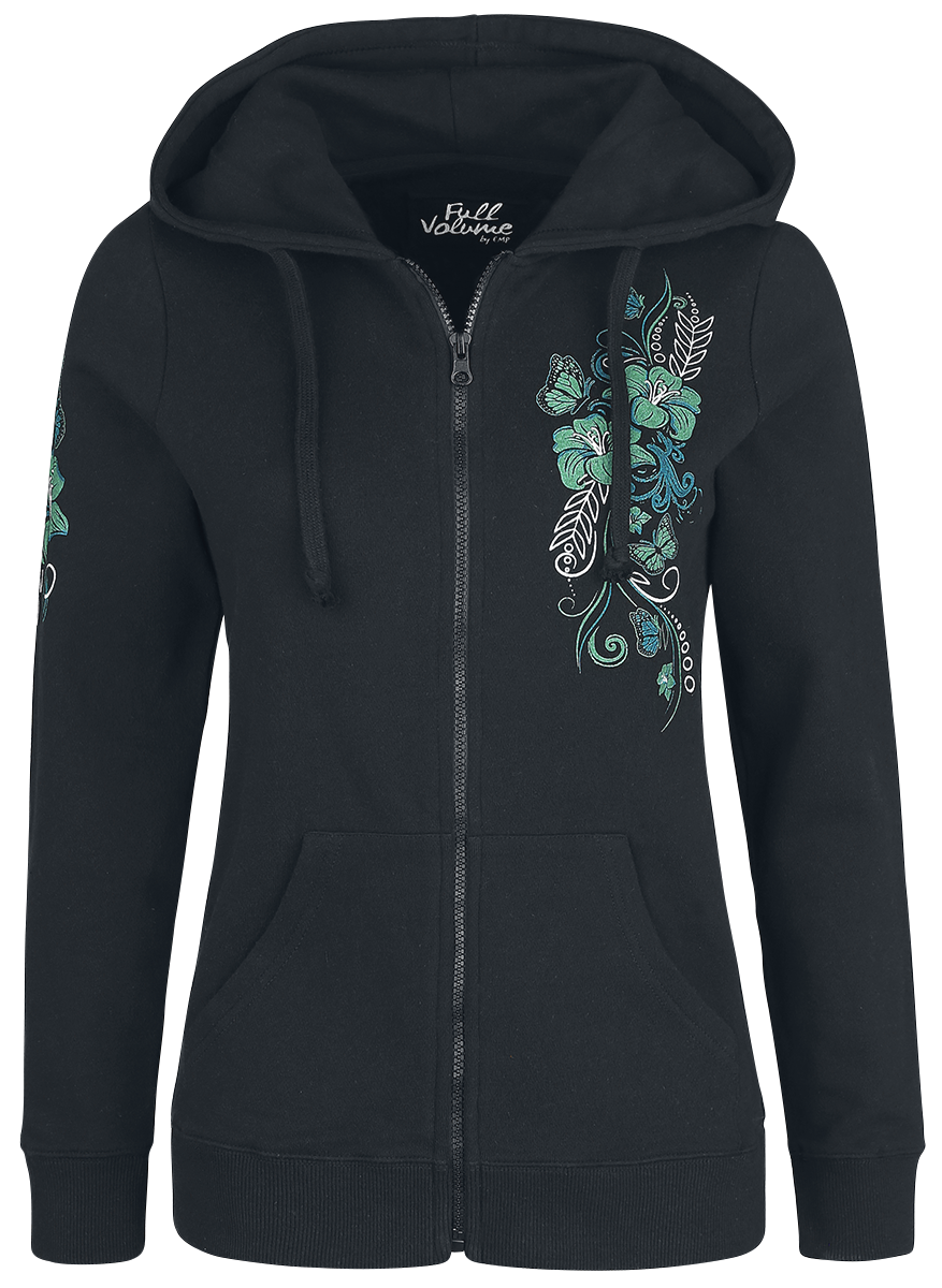 Sweat-shirt zippé à capuche  de Full Volume by EMP - Freaking Out Loud - S à XXL - pour Femme - noir - Full Volume by EMP - View 2