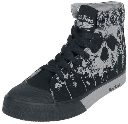 Baskets hautes  de Rock Rebel by EMP - Walk The Line - EU37 à EU47 - pour Unisexe - noir - Rock Rebel by EMP