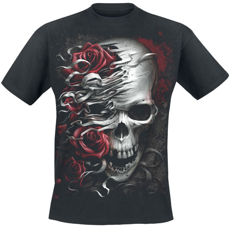 T-Shirt Manches courtes Gothic de Spiral - Skulls N' Roses - S à XXL - pour Homme - noir - Spiral