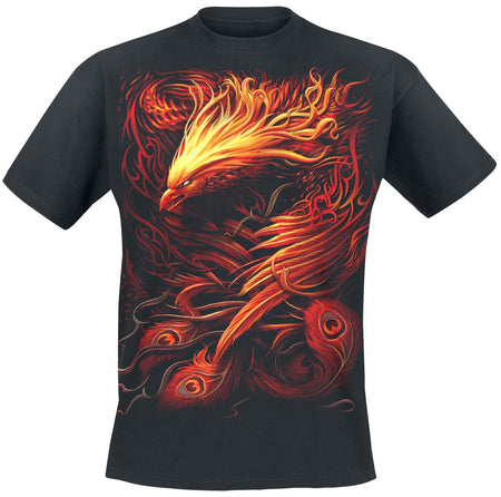 T-Shirt Manches courtes Gothic de Spiral - Phoenix Arisen - S à XXL - pour Homme - noir - Spiral