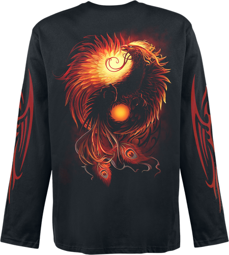 T-shirt manches longues Gothic de Spiral - Phoenix Arisen - M à XXL - pour Homme - noir - Spiral - View 2