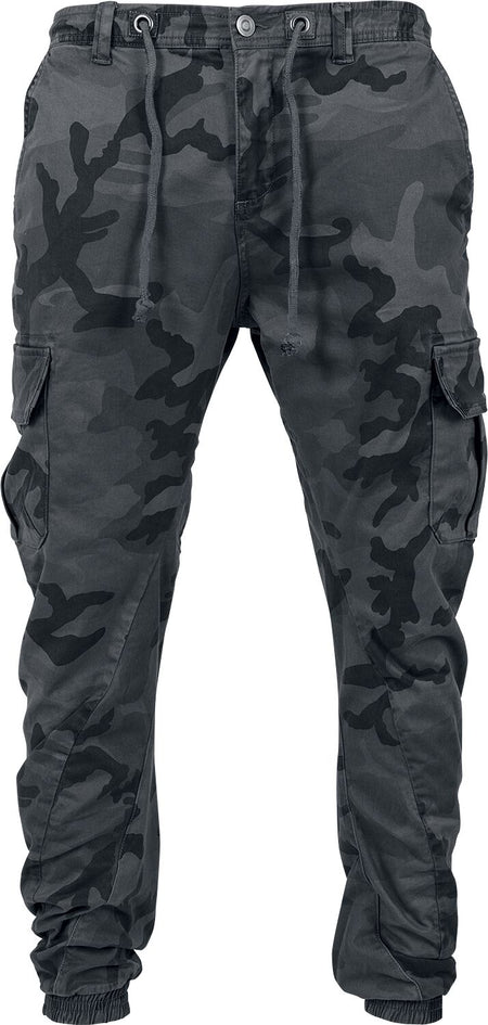 Bas de survêtement  de Urban Classics - Treillis élastiqué - S à XXL - pour Homme - camouflage sombre - Urban Classics