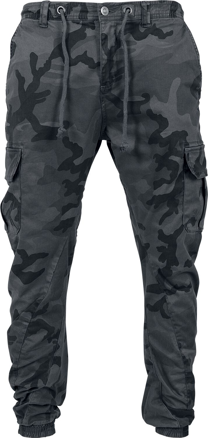 Bas de survêtement  de Urban Classics - Treillis élastiqué - S à XXL - pour Homme - camouflage sombre - Urban Classics