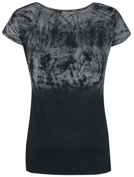 T-Shirt Manches courtes  de Outer Vision - Marylin Spatolato - S à 4XL - pour Femme - noir/gris - Outer Vision - View 2