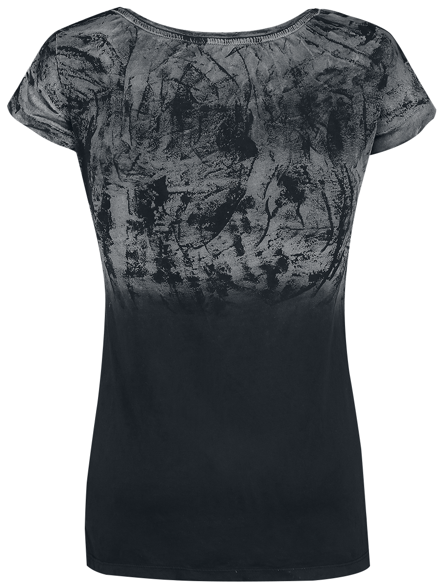 T-Shirt Manches courtes  de Outer Vision - Marylin Spatolato - S à 4XL - pour Femme - noir/gris - Outer Vision - View 2