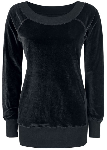 Sweat-shirt  de Forplay - Pull En Velours - S à 3XL - pour Femme - noir - Forplay