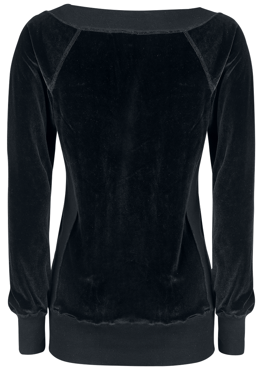 Sweat-shirt  de Forplay - Pull En Velours - S à 3XL - pour Femme - noir - Forplay - View 2