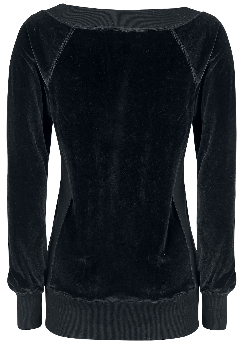 Sweat-shirt  de Forplay - Pull En Velours - S à 3XL - pour Femme - noir - Forplay - View 2