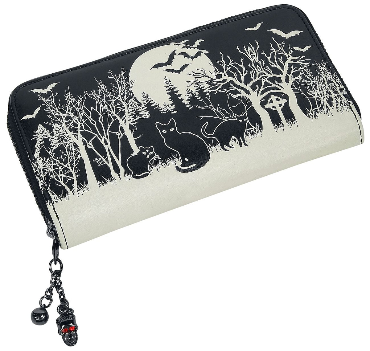 Portefeuille Gothic de Banned Alternative - Woodland - pour Femme - noir/blanc - Banned Alternative