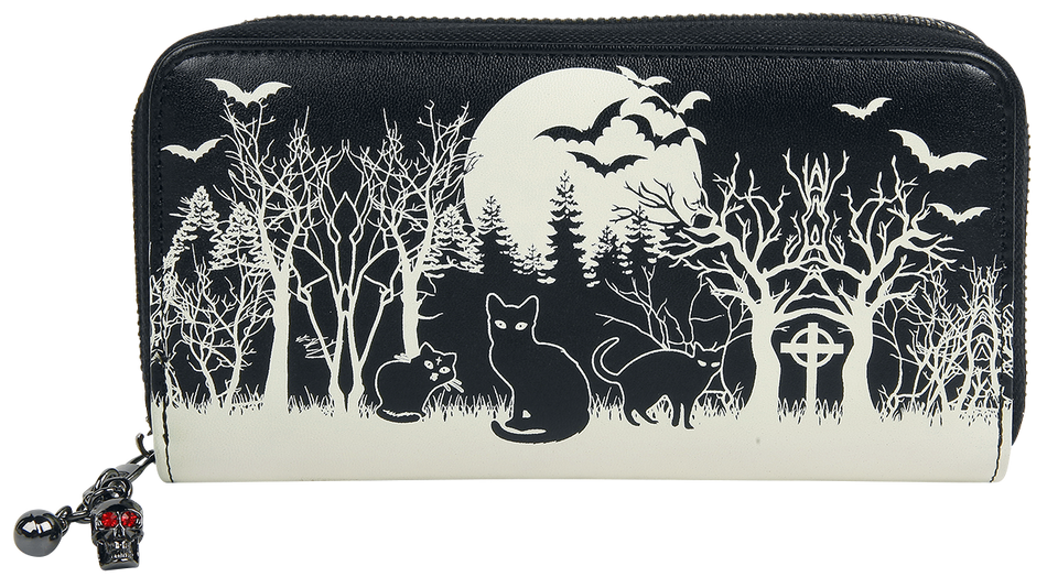 Portefeuille Gothic de Banned Alternative - Woodland - pour Femme - noir/blanc - Banned Alternative - View 2