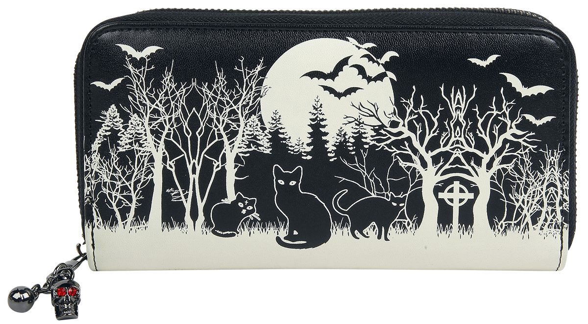 Portefeuille Gothic de Banned Alternative - Woodland - pour Femme - noir/blanc - Banned Alternative - View 2