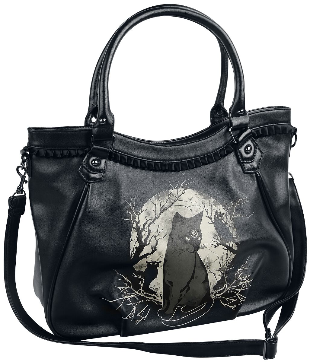 Sac à main Gothic de Banned Alternative - Hecate In Full Moon - pour Femme - noir/blanc - Banned Alternative
