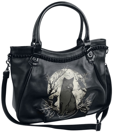 Sac à main Gothic de Banned Alternative - Hecate In Full Moon - pour Femme - noir/blanc - Banned Alternative