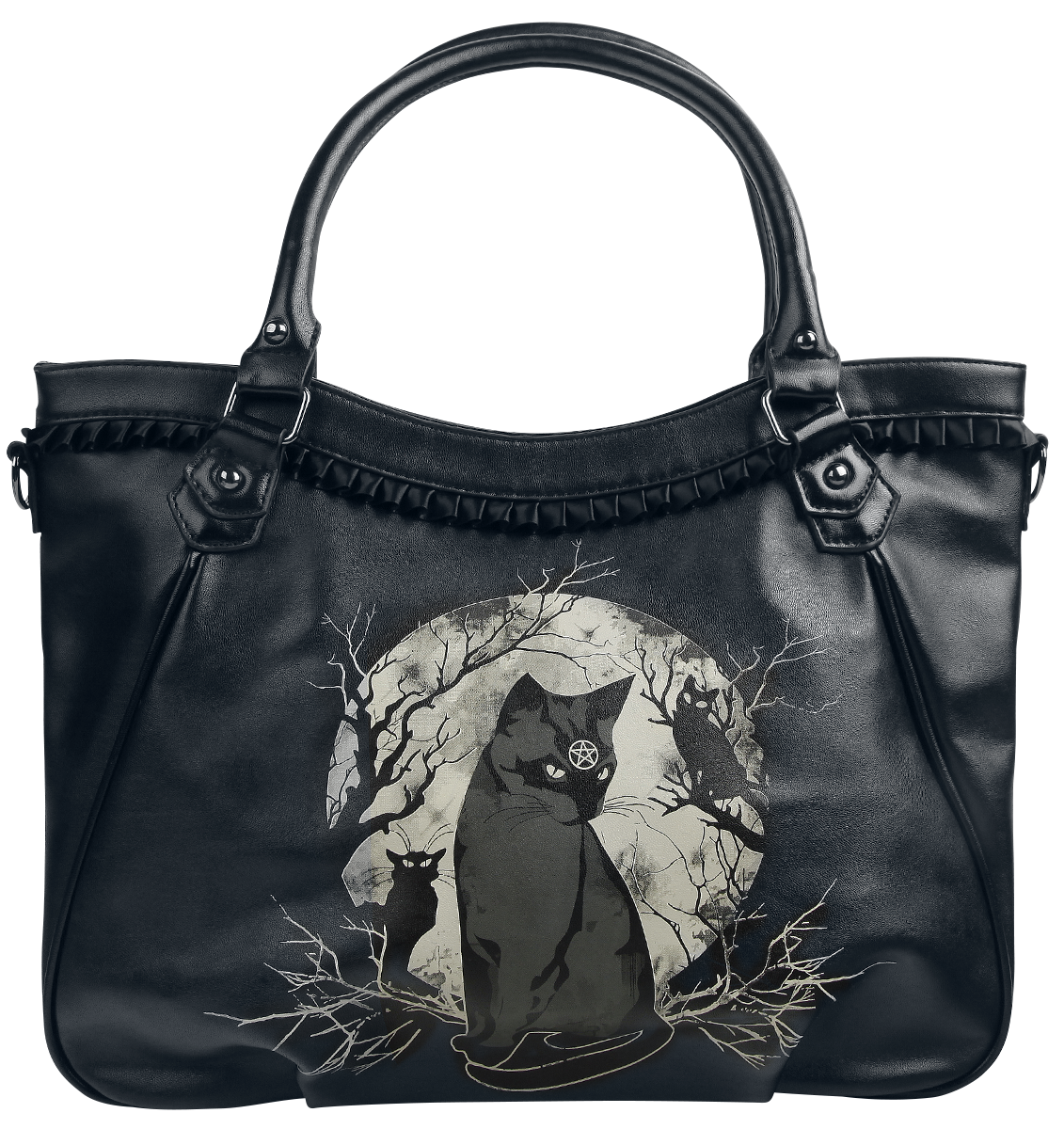Sac à main Gothic de Banned Alternative - Hecate In Full Moon - pour Femme - noir/blanc - Banned Alternative - View 2