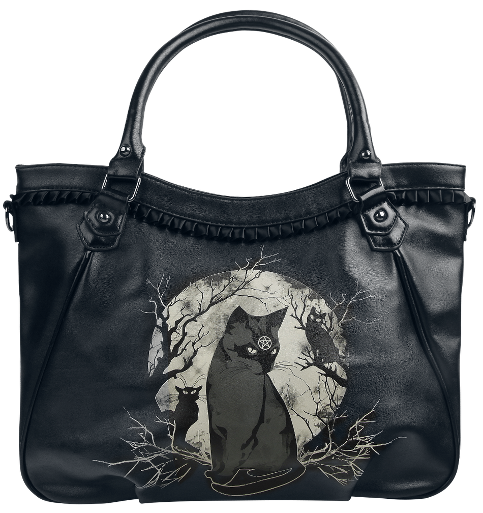 Sac à main Gothic de Banned Alternative - Hecate In Full Moon - pour Femme - noir/blanc - Banned Alternative - View 2