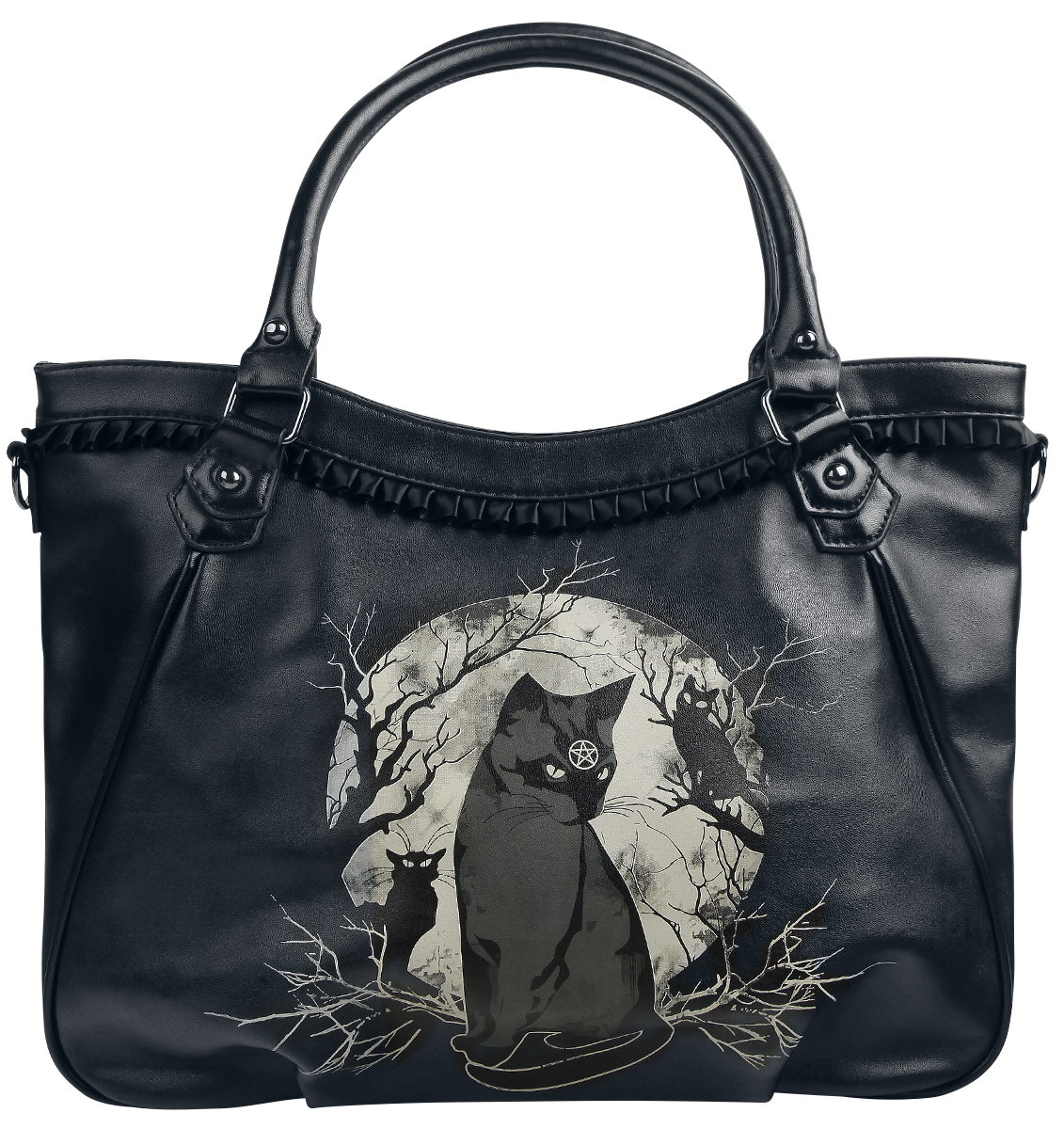 Sac à main Gothic de Banned Alternative - Hecate In Full Moon - pour Femme - noir/blanc - Banned Alternative - View 2
