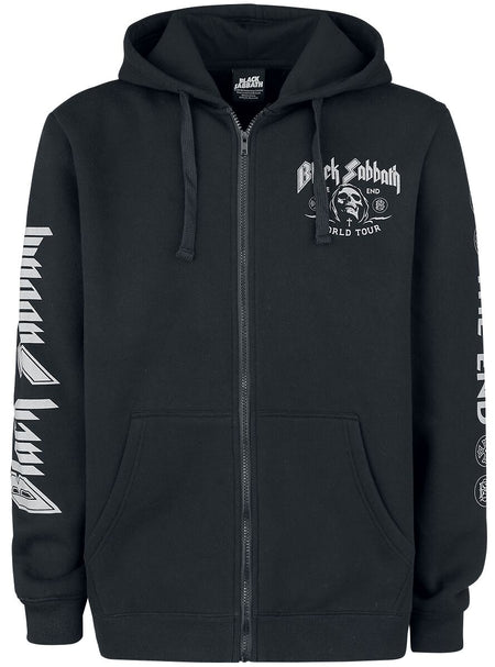 Sweat-shirt zippé à capuche  de Black Sabbath - The End - Grim Reaper - M à 3XL - pour Homme - noir - Black Sabbath