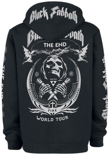 Sweat-shirt zippé à capuche  de Black Sabbath - The End - Grim Reaper - M à 3XL - pour Homme - noir - Black Sabbath - View 2