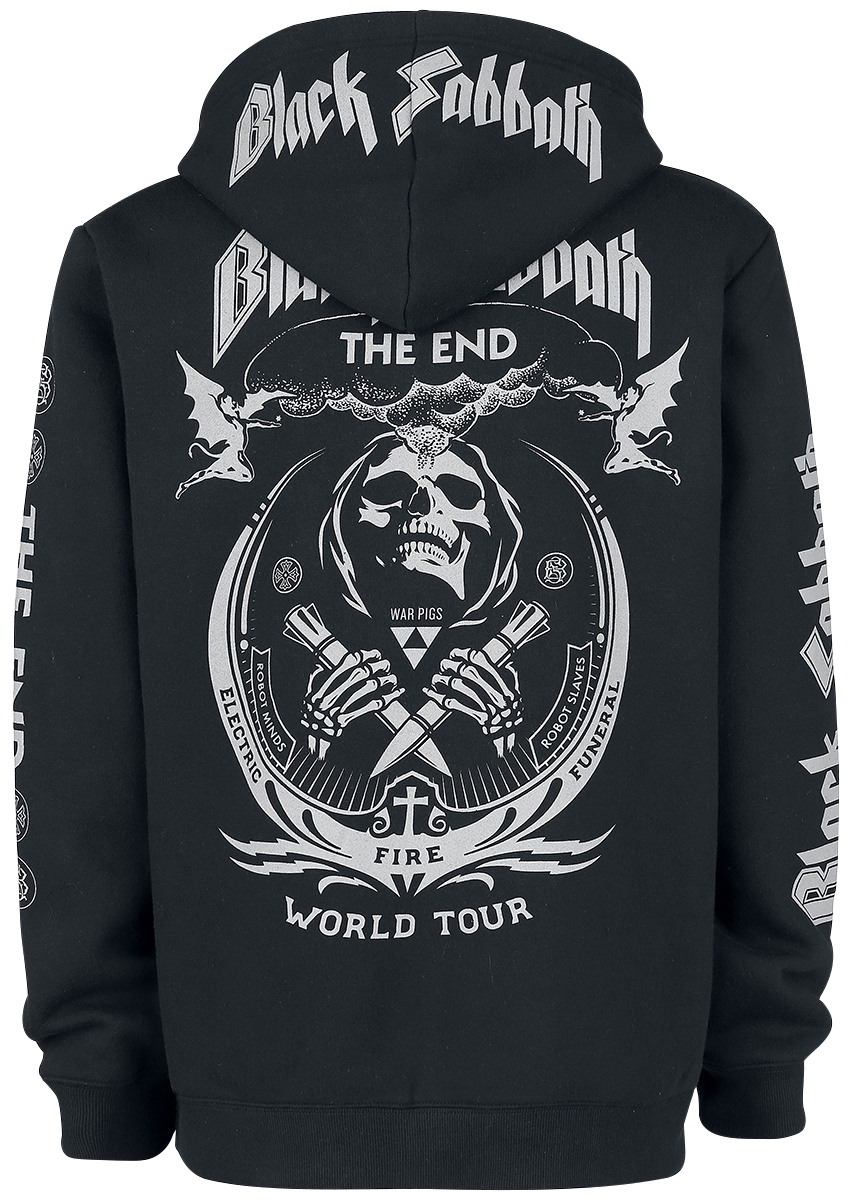 Sweat-shirt zippé à capuche  de Black Sabbath - The End - Grim Reaper - M à 3XL - pour Homme - noir - Black Sabbath - View 2
