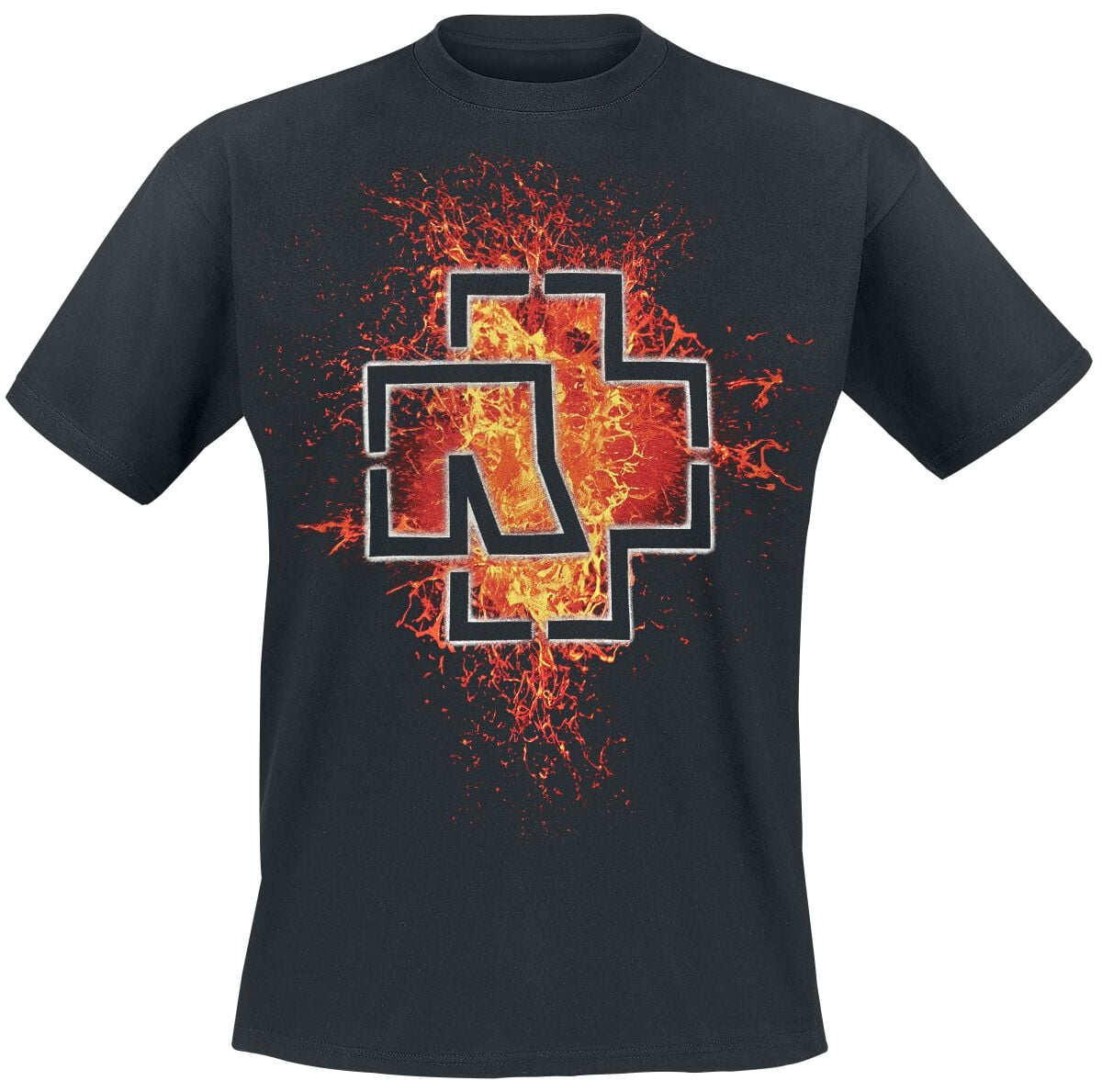 T-Shirt Manches courtes  de Rammstein - Logo Lave - S à 5XL - pour Homme - noir - Rammstein