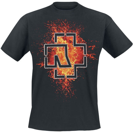 T-Shirt Manches courtes  de Rammstein - Logo Lave - S à 5XL - pour Homme - noir - Rammstein