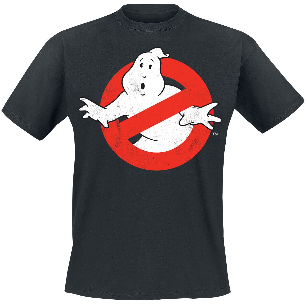 T-Shirt Manches courtes  de SOS Fantômes - Logo Délavé - M à 5XL - pour Homme - noir - SOS Fantômes