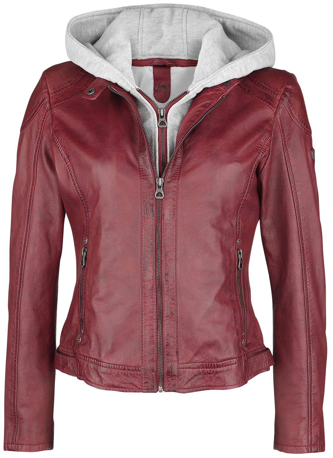Veste en cuir  de Mauritius - Angy S18 LAMAS - XS à XL - pour Femme - rouge - Mauritius