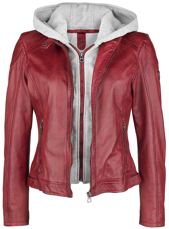 Veste en cuir  de Mauritius - Angy S18 LAMAS - XS à XXL - pour Femme - rouge - Mauritius - View 2