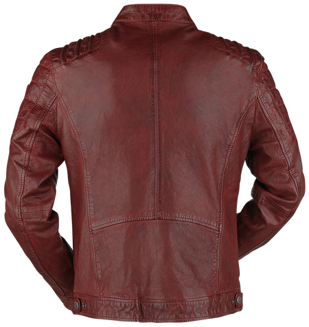Veste en cuir  de Mauritius - Camren Slim Fit NSLVW - S à 6XL - pour Homme - rouge - Mauritius - View 2