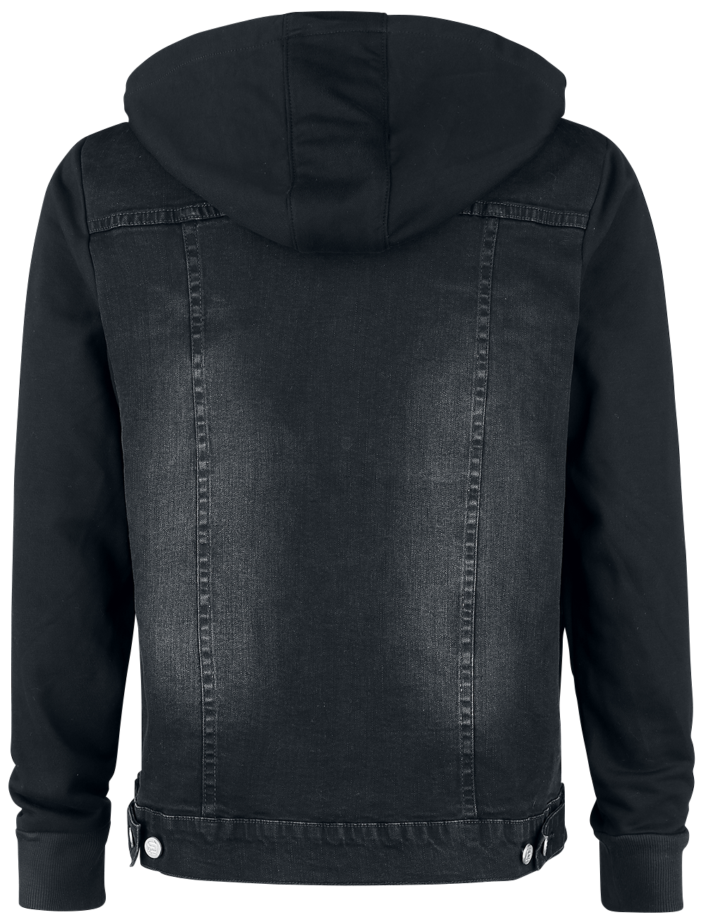 Veste en Jean Rockabilly de RED by EMP - Veste En Jean Avec Manches & Capuche En Sweat - S à 5XL - pour Homme - noir - RED by EMP - View 2