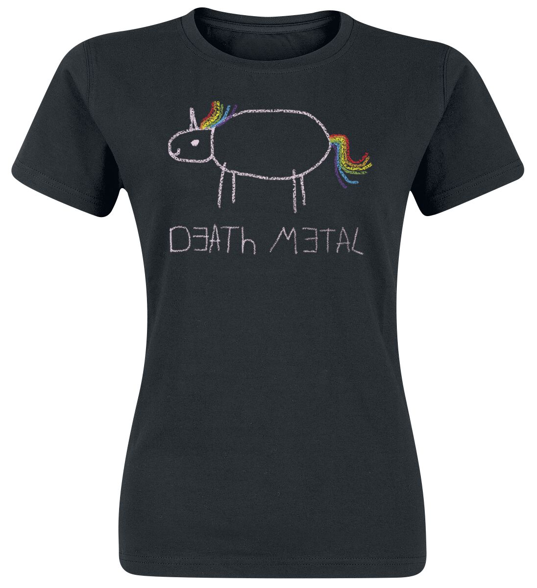 T-Shirt Manches courtes Unicorn de Death Metal - S à XXL - pour Femme - noir - Death Metal