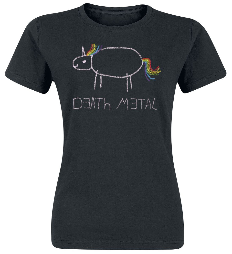 T-Shirt Manches courtes Unicorn de Death Metal - S à XXL - pour Femme - noir - Death Metal