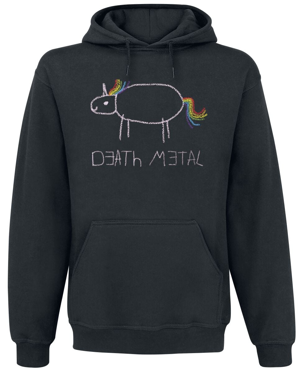 Sweat-shirt à capuche Unicorn de Death Metal - S à 5XL - pour Homme - noir - Death Metal