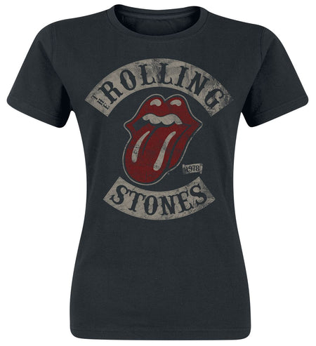 T-Shirt Manches courtes  de The Rolling Stones - 1978 - S à XXL - pour Femme - noir - The Rolling Stones