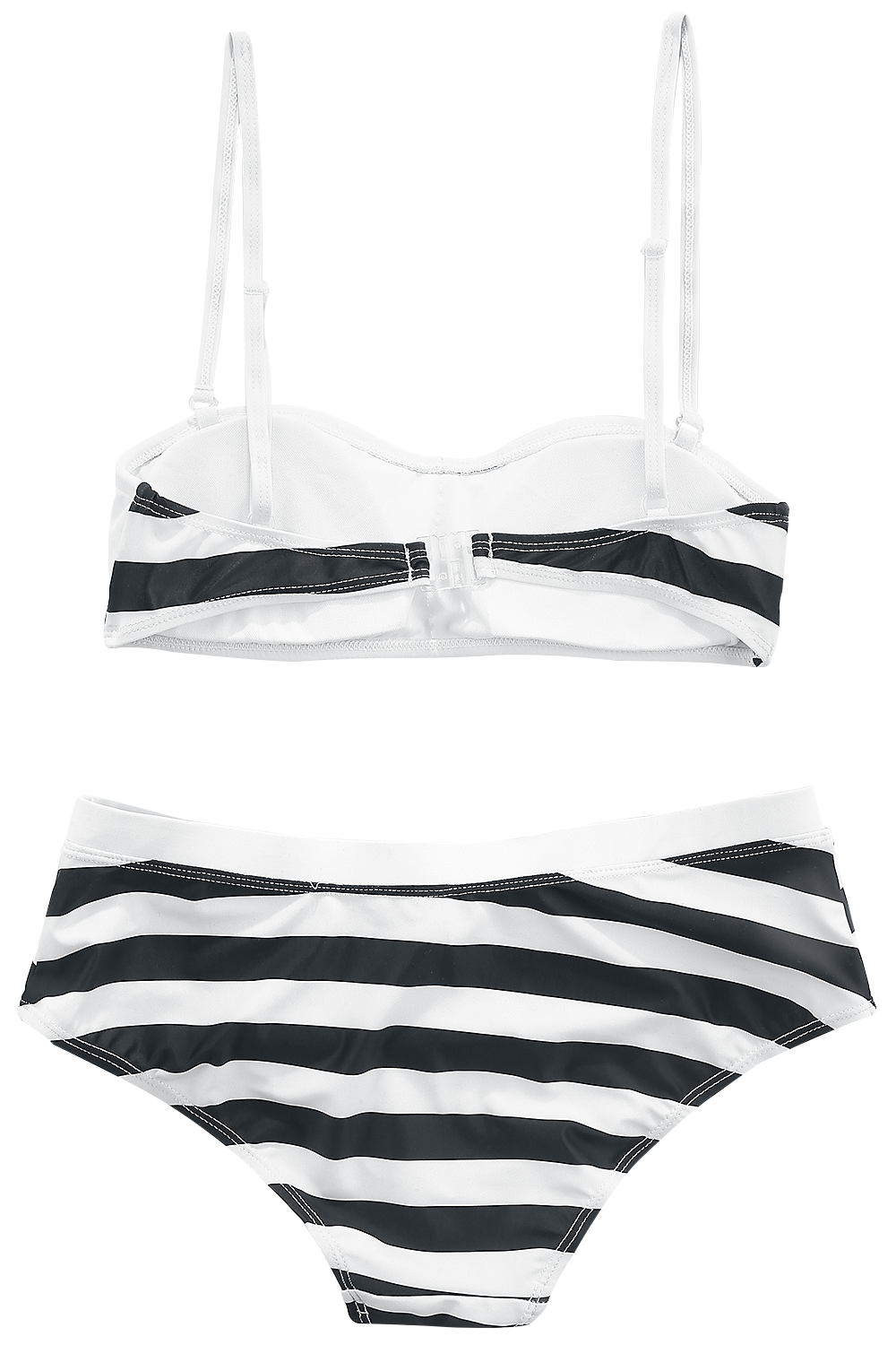 Bikini Rockabilly de Pussy Deluxe - Bikini Big Party Stripes - XS à S - pour Femme - noir/blanc - Pussy Deluxe - View 2