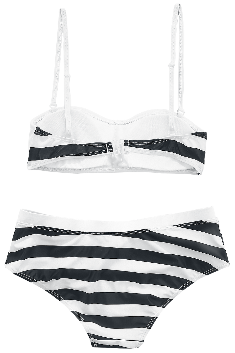 Bikini Rockabilly de Pussy Deluxe - Bikini Big Party Stripes - XS à S - pour Femme - noir/blanc - Pussy Deluxe - View 2
