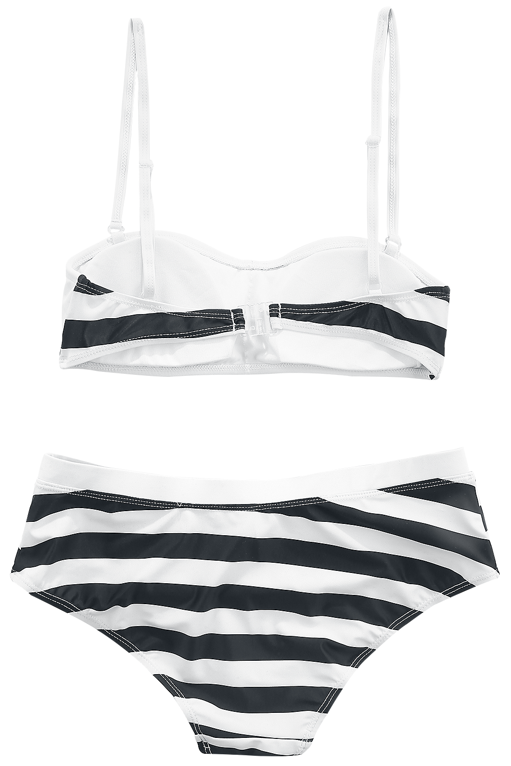 Bikini Rockabilly de Pussy Deluxe - Bikini Big Party Stripes - XS à S - pour Femme - noir/blanc - Pussy Deluxe - View 2