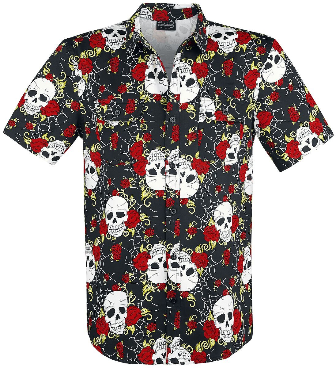 Chemise manches courtes Gothic de Jawbreaker - Skull - S à XL - pour Homme - noir - Jawbreaker